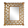 Mirror with reverse edges, carved wooden frame, vintage 50s, C942.