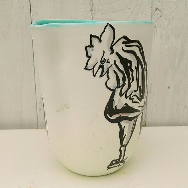 Vase au coq céramique Cérart, Monaco