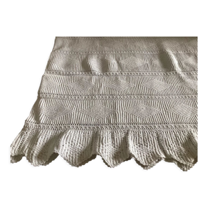 Couvre lit crochet en coton blanc