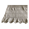 Couvre lit crochet en coton blanc à bandes à losanges