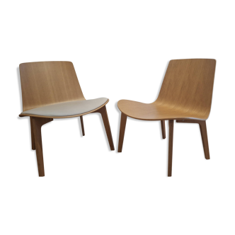 Lounge chairs with padded seat Lottus Wood published by Enea