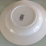 Suite of six hollow plates décor baskets of roses by Digoin Sarreguemines vintage 50s-60s