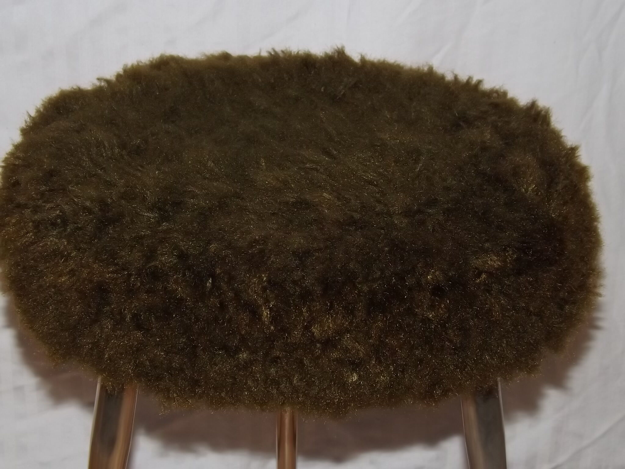 Stool in 1960/1970 vintage green rug