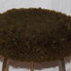 Stool in 1960/1970 vintage green rug