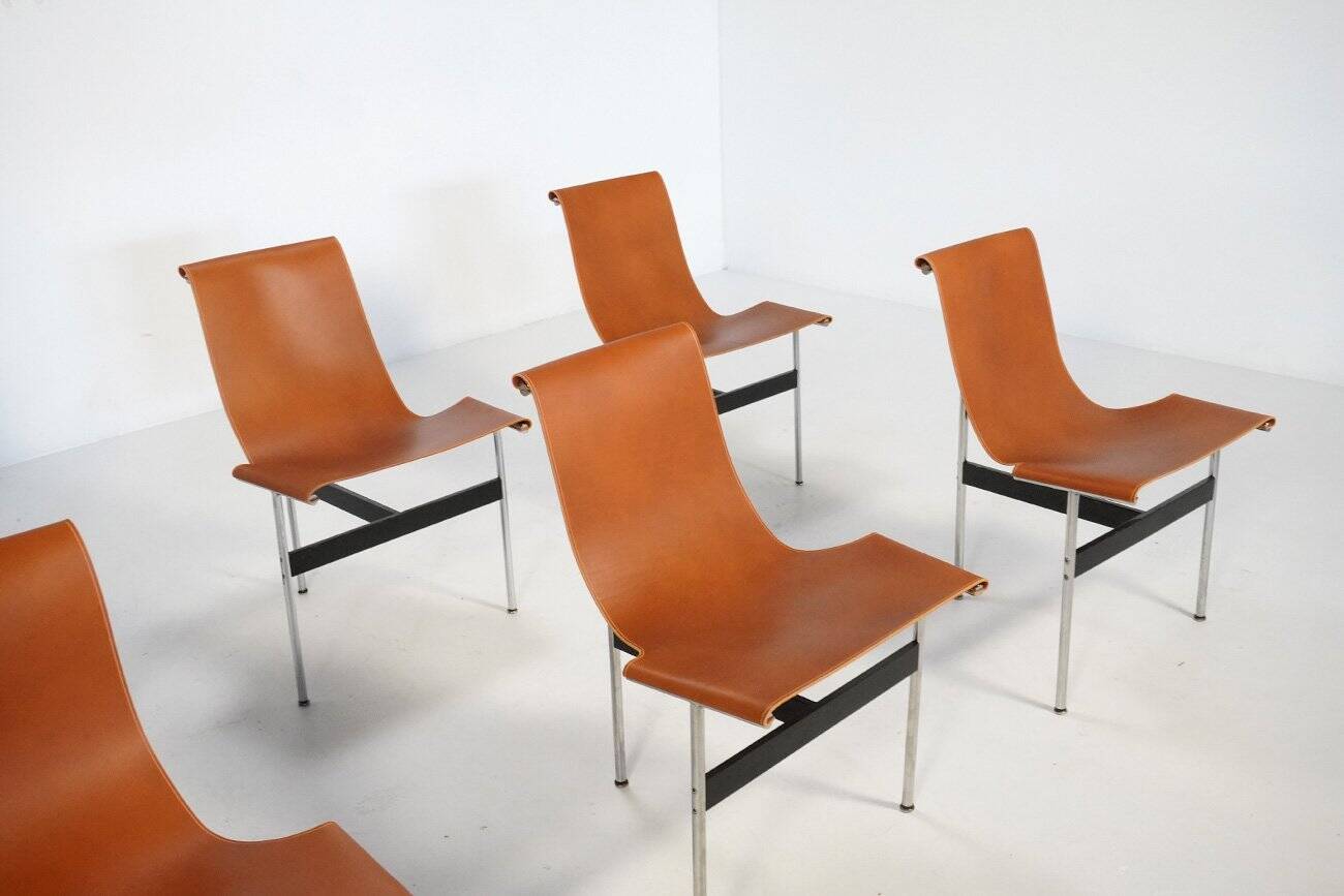 Vintage Italian T-Chairs from ICF De Padova, 1960s, Set of 6