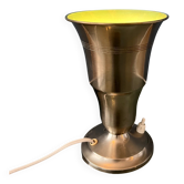 Table uplighter lamp "Cup" in metal, silver colour