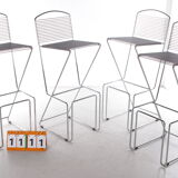 Set of 4 Bar Stools by Till Behrens by Schlubach, 1980