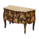 Antique Chinoiserie Commode Hand-Painted with Marble Top
