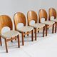 Chaises de salle à manger vintage en teck danois par Glostrup, lot de 5