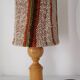 Vintage table lamp made of wood and knitted wool.