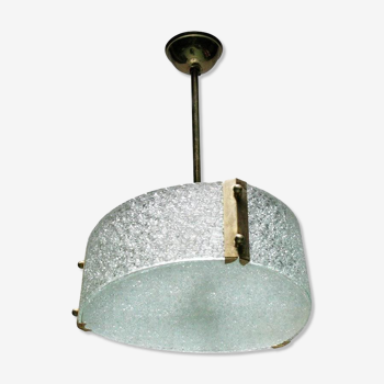 Suspension en verre moulé française des années 1950