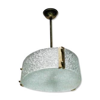 Suspension en verre moulé française des années 1950