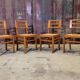 Set de 4 chaises paille de Pierre Cruège