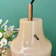 Suspension globe vintage en opaline jaune