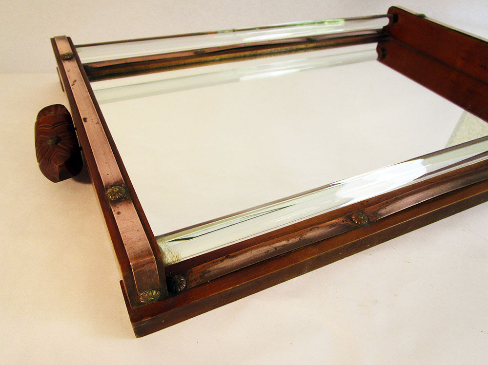 Plateau miroir et bois