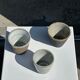 Set of 3 cups / mug in Indonesian ceramic (black, matte brown & speckled glazed)