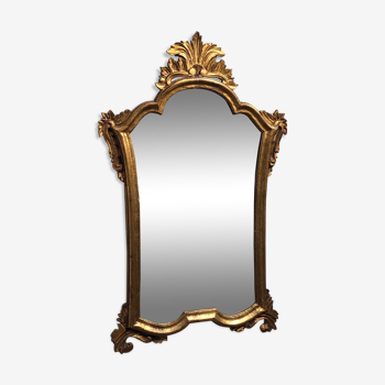 Mirror in golden wood, early 20th century