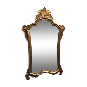 Mirror in golden wood, early 20th century