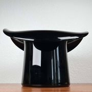 Vintage Italian vase top hat in Murano glass, 1980s.
