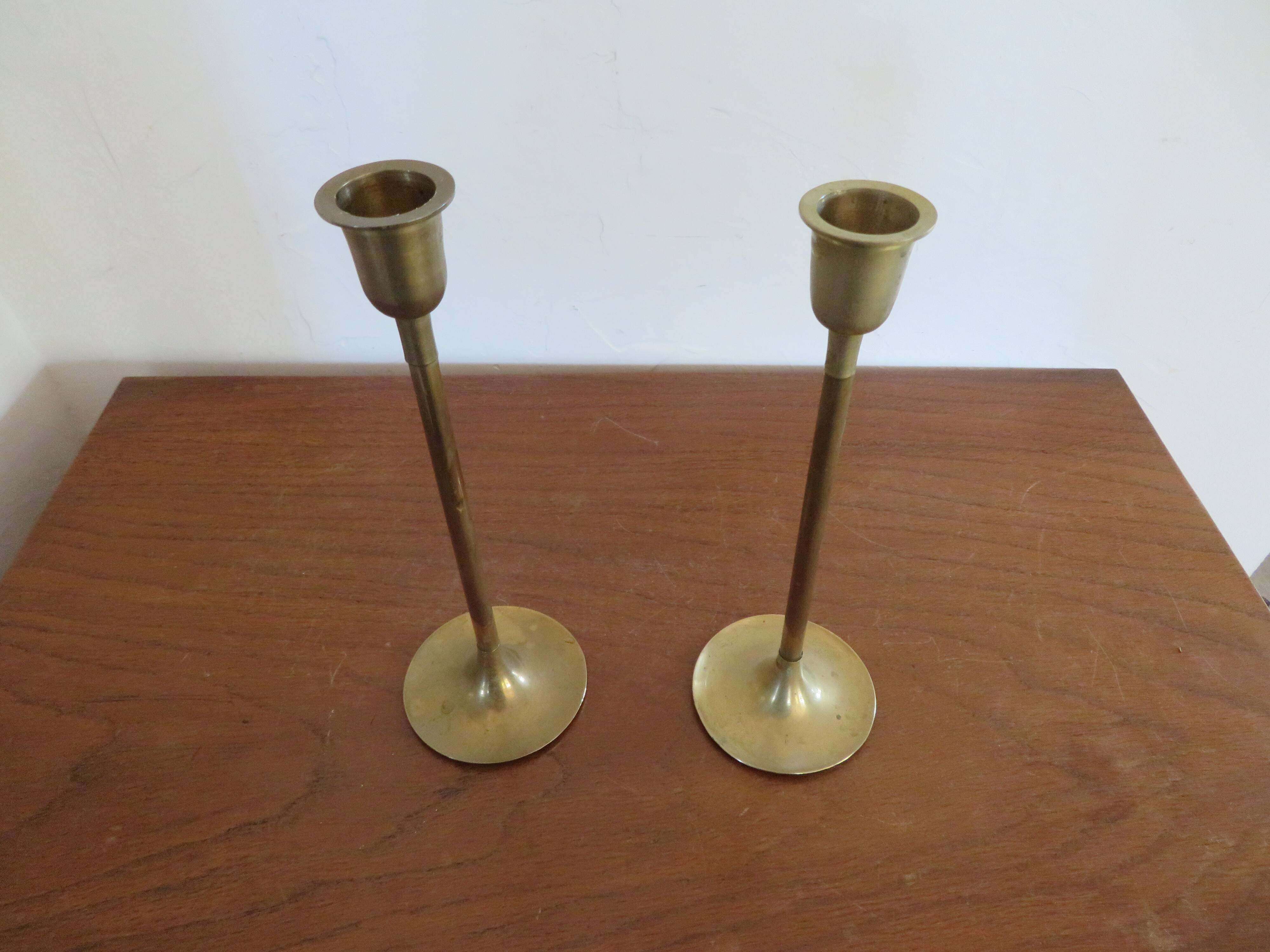 Pair of vintage brass candlesticks