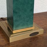 Vintage Jean Roche lamp base, 1980, brass & green