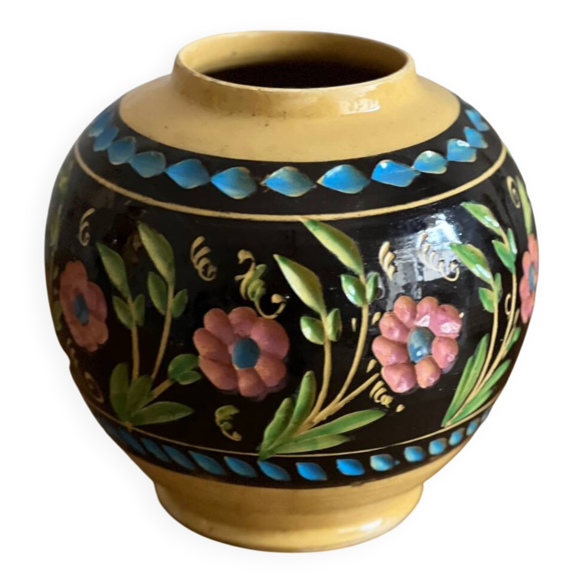 Vase perse forme boule XXe