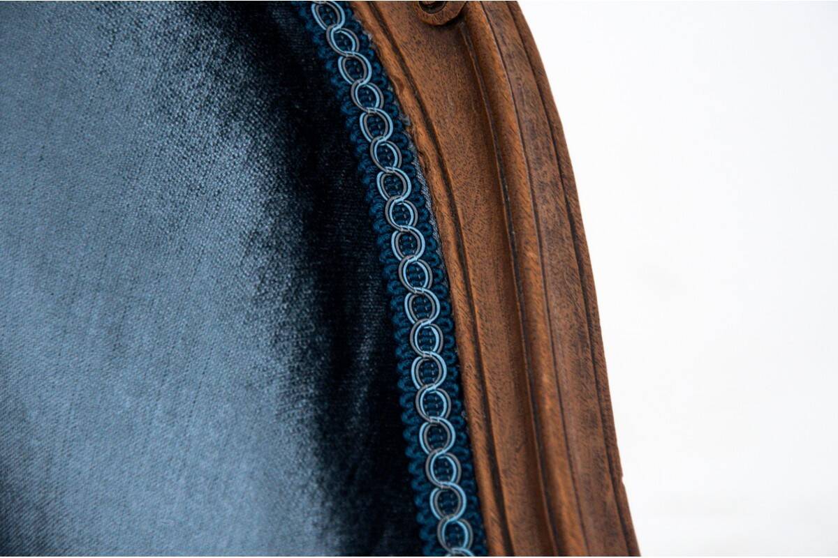 French antique armchairs from around 1890. After renovation.