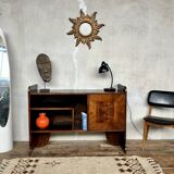 Art Deco shelf in wood and burl