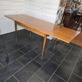 Vintage rectangular table with 2 extensions from the 60s