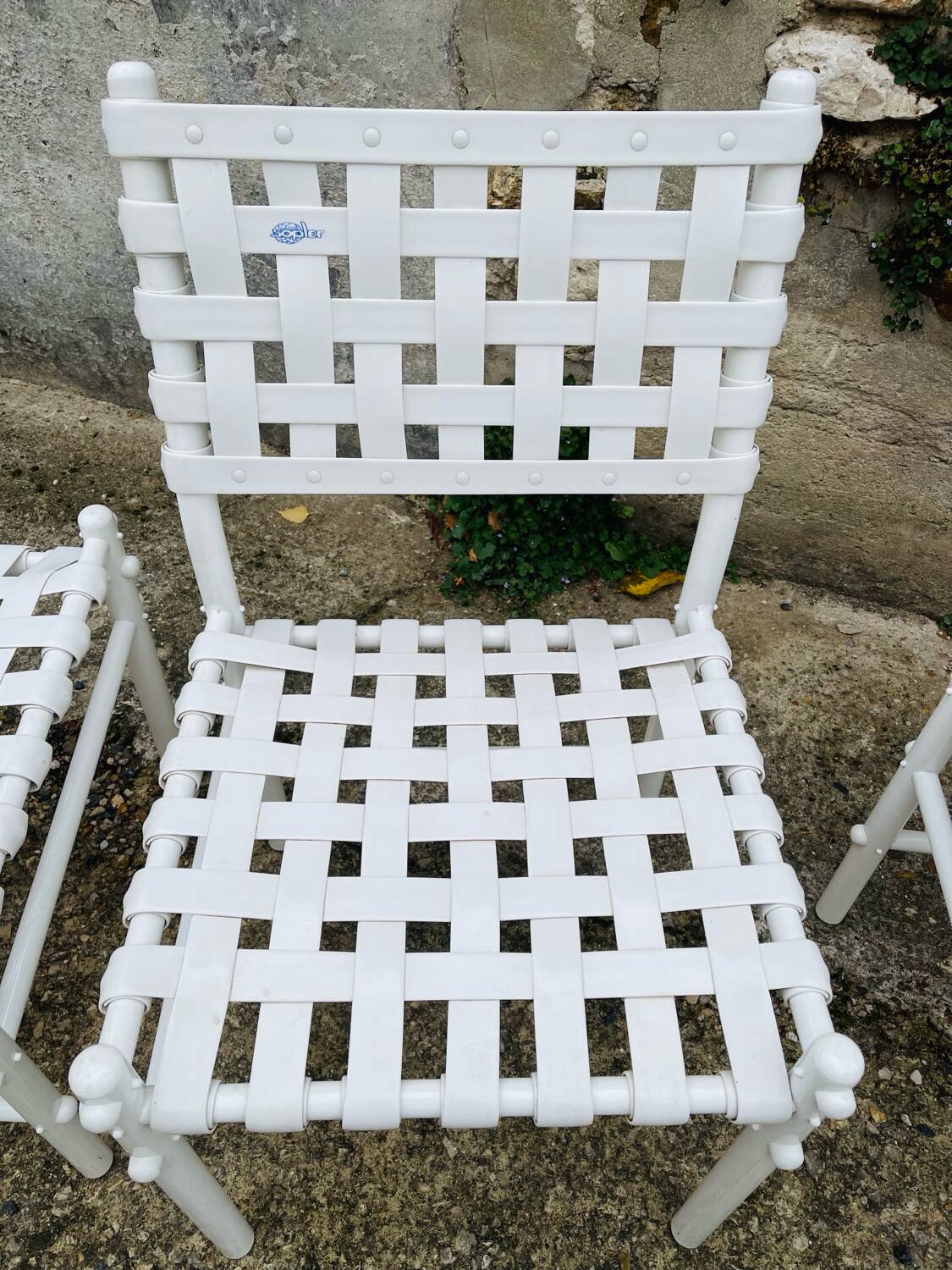 4 chaises tressées triconfort, circa 1970