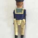 Painted wooden character, French brand Radiguet, vintage toy.