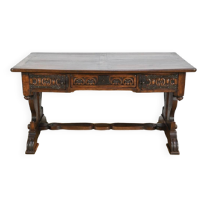 Table, bureau en chêne,