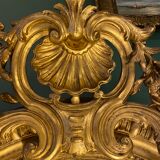 Miroir ancien ovale Napoléon III de style Louis XV 90x142cm