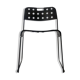 Black metal chair Italy 1970s