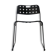 Black metal chair Italy 1970s