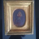 Old painting on wooden panel