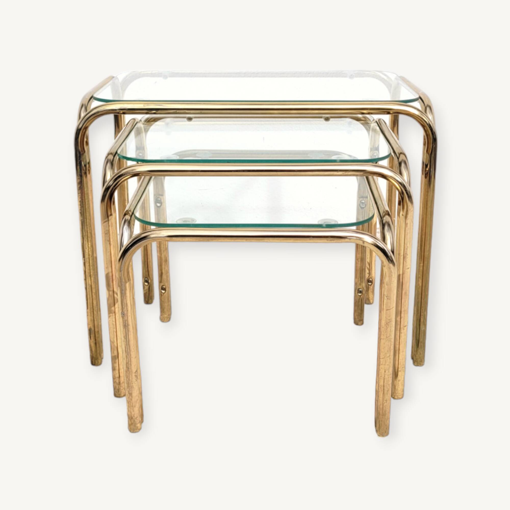 Gold nesting coffee tables