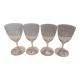 4 Blown crystal glasses