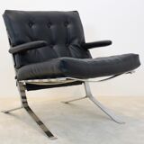 Fauteuil cuir noir