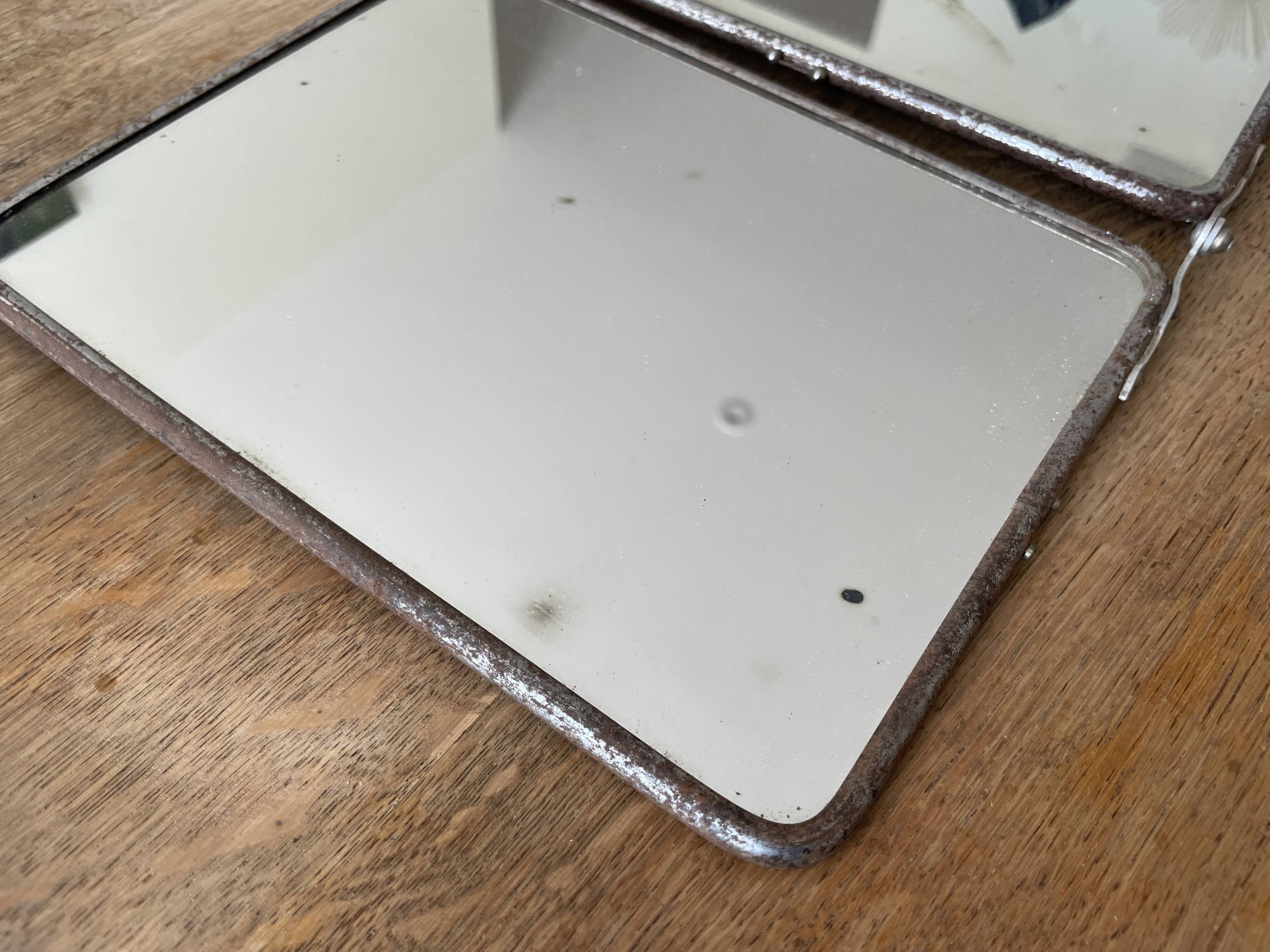 Miroir de barbier triptyque années 30