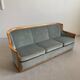 Canapé scandinave des années 1960, style milieu du siècle, en cerisier massif et velours