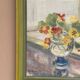 Swedish Oil on Panel "Flower Vase" by Sven Oswaldsson 47, Signed, Framed 44×49cm