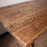 Solid wood farmhouse table