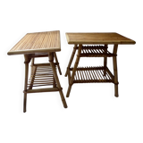 Rattan bedside tables from the 60s / 70s