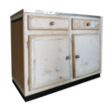 Buffet mado low patinated renovated concrete tray