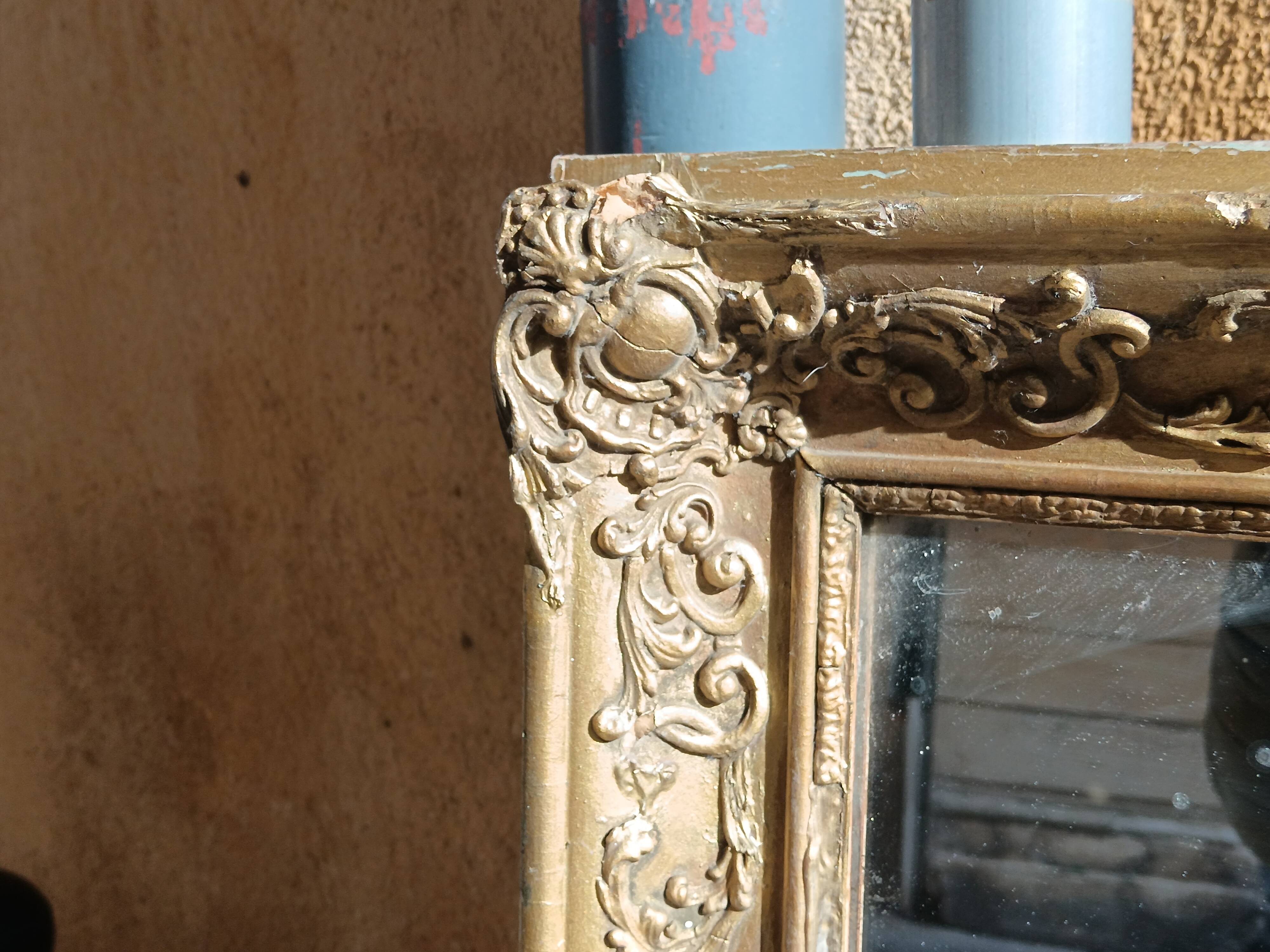 Gilded wood mirror