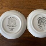 Set of 2 Spanish White Alfar Etrusco Cups and Saucers