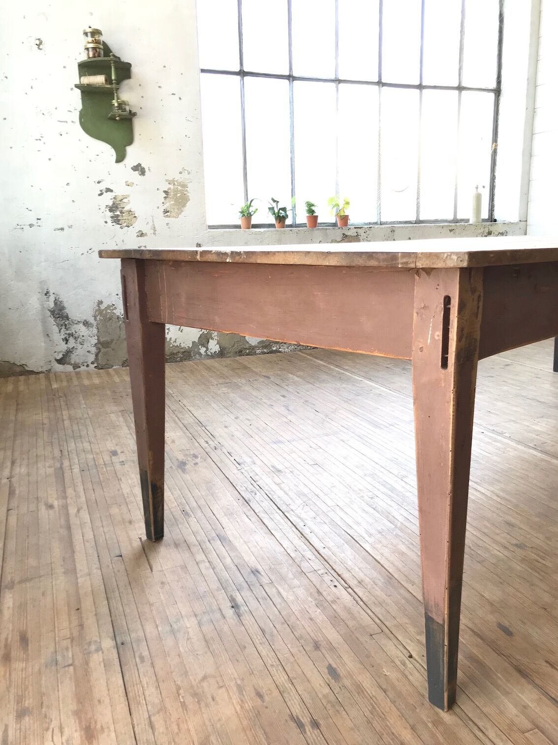 Vintage pine farm table