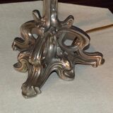 Art Nouveau period lamp with thistles
