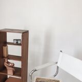 Metal and leather tubular chair